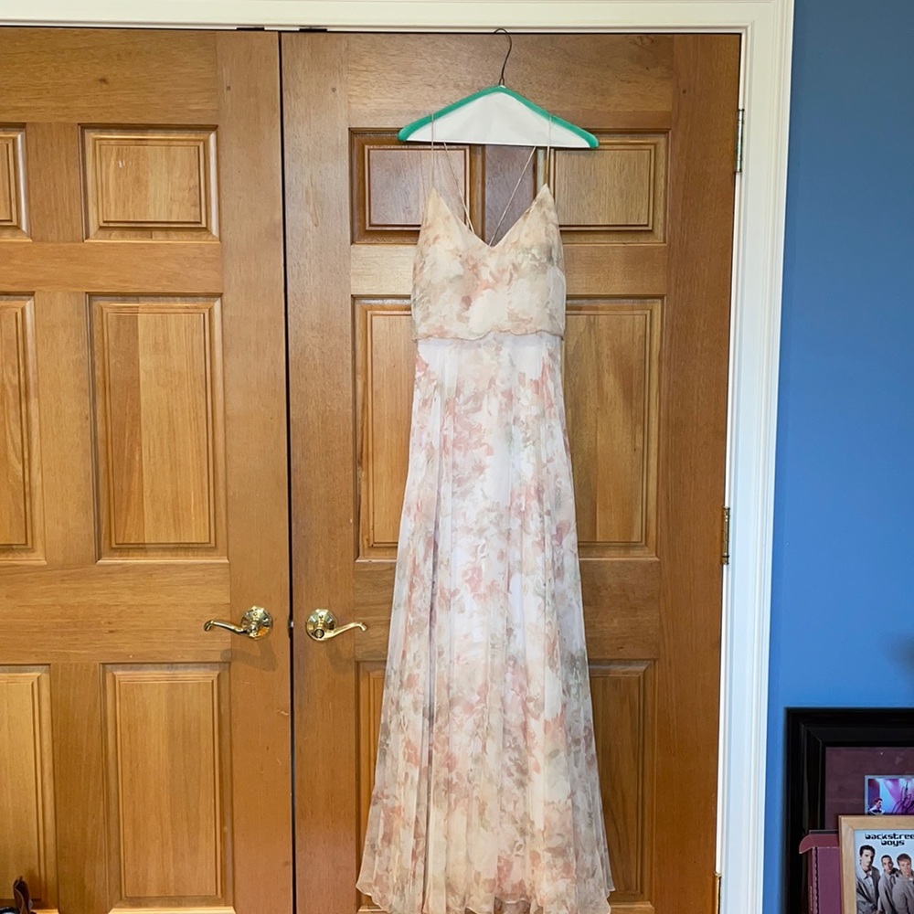 Jenny Yoo Inesse Floral Blush Dress